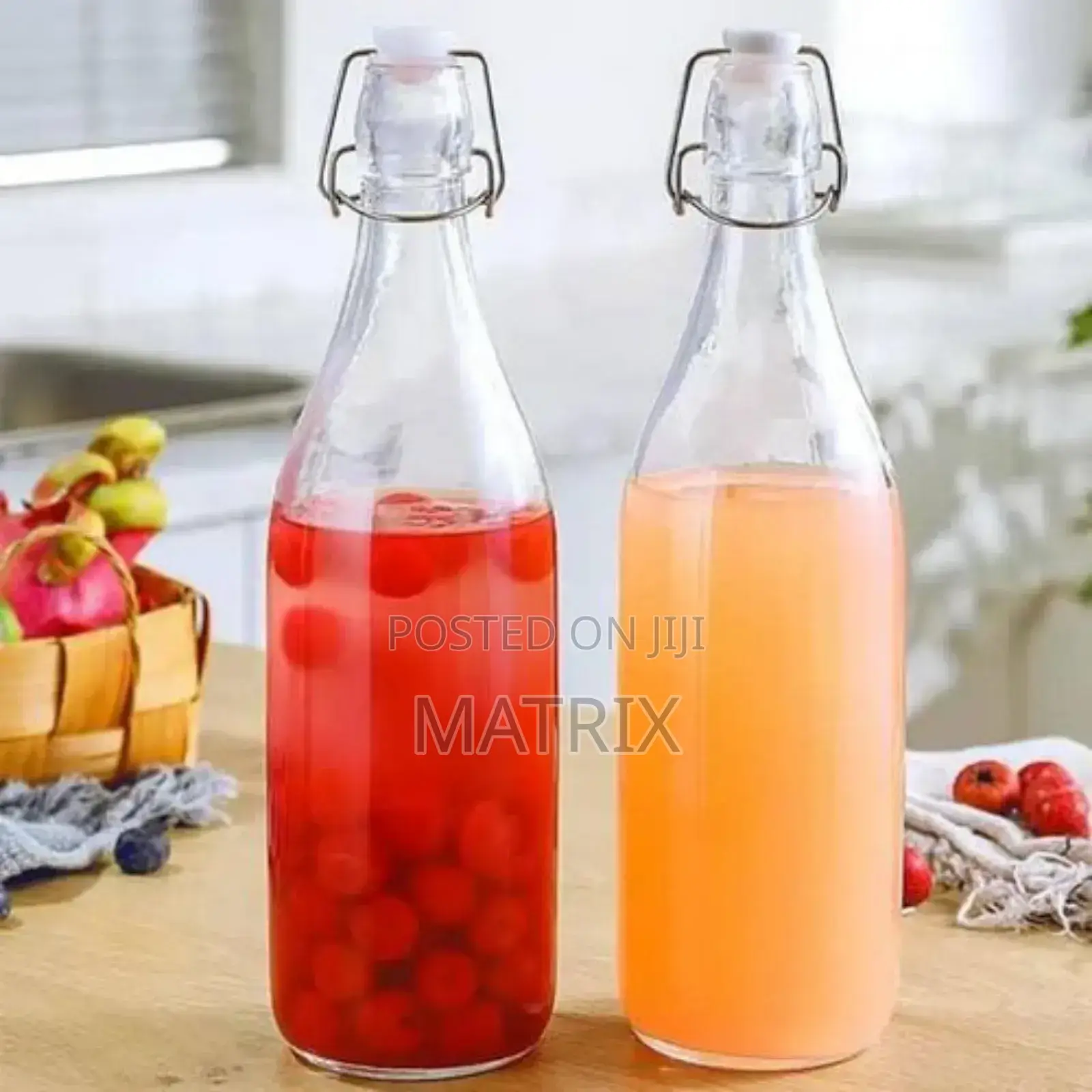 Clear Swing Glass Water Juice Bottle