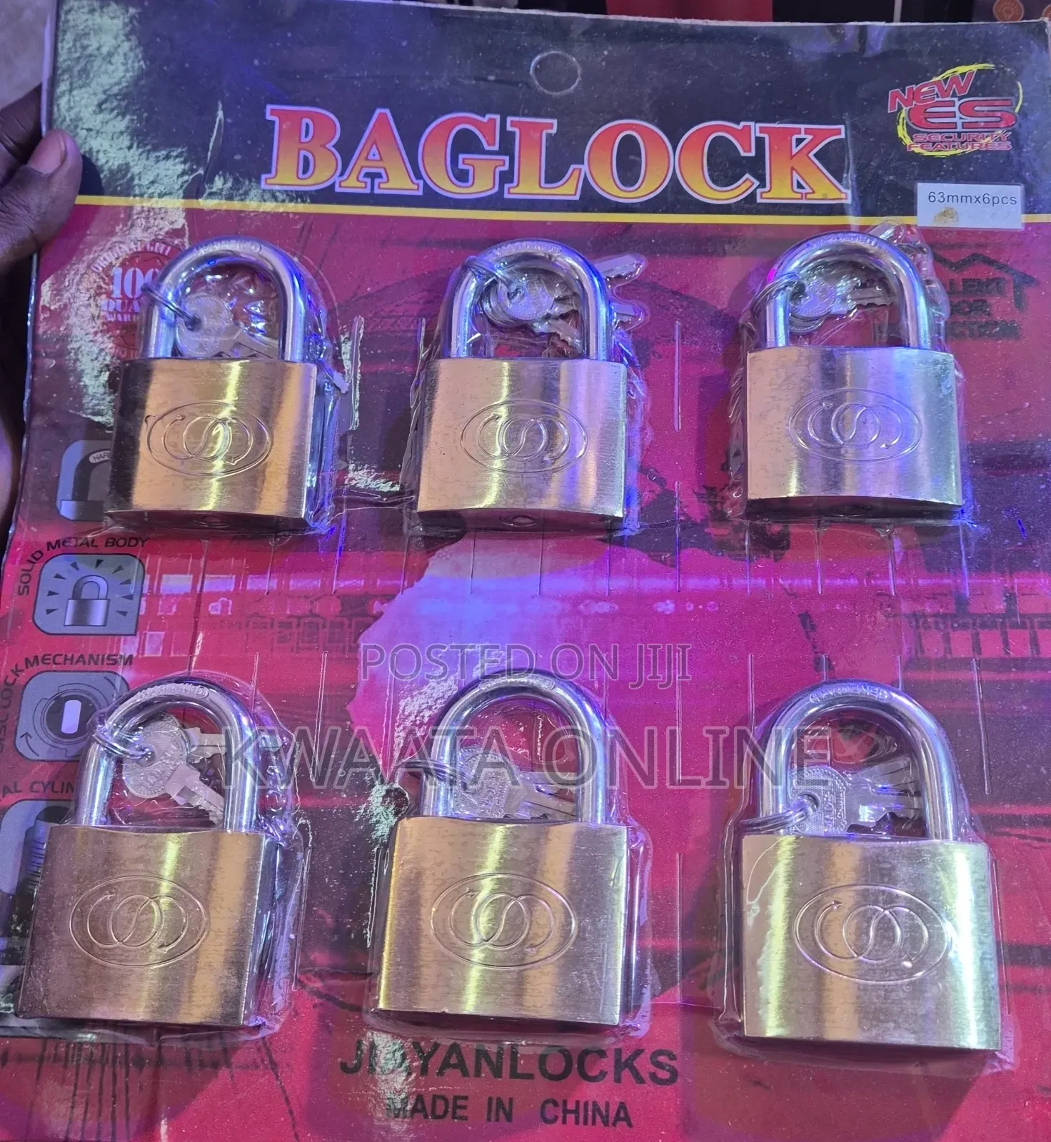 Baglock A Chart Of Big Padlock 6 Pieces With 3 Keys