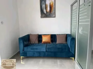 3seater in Blue Colour With Brown Cushions
