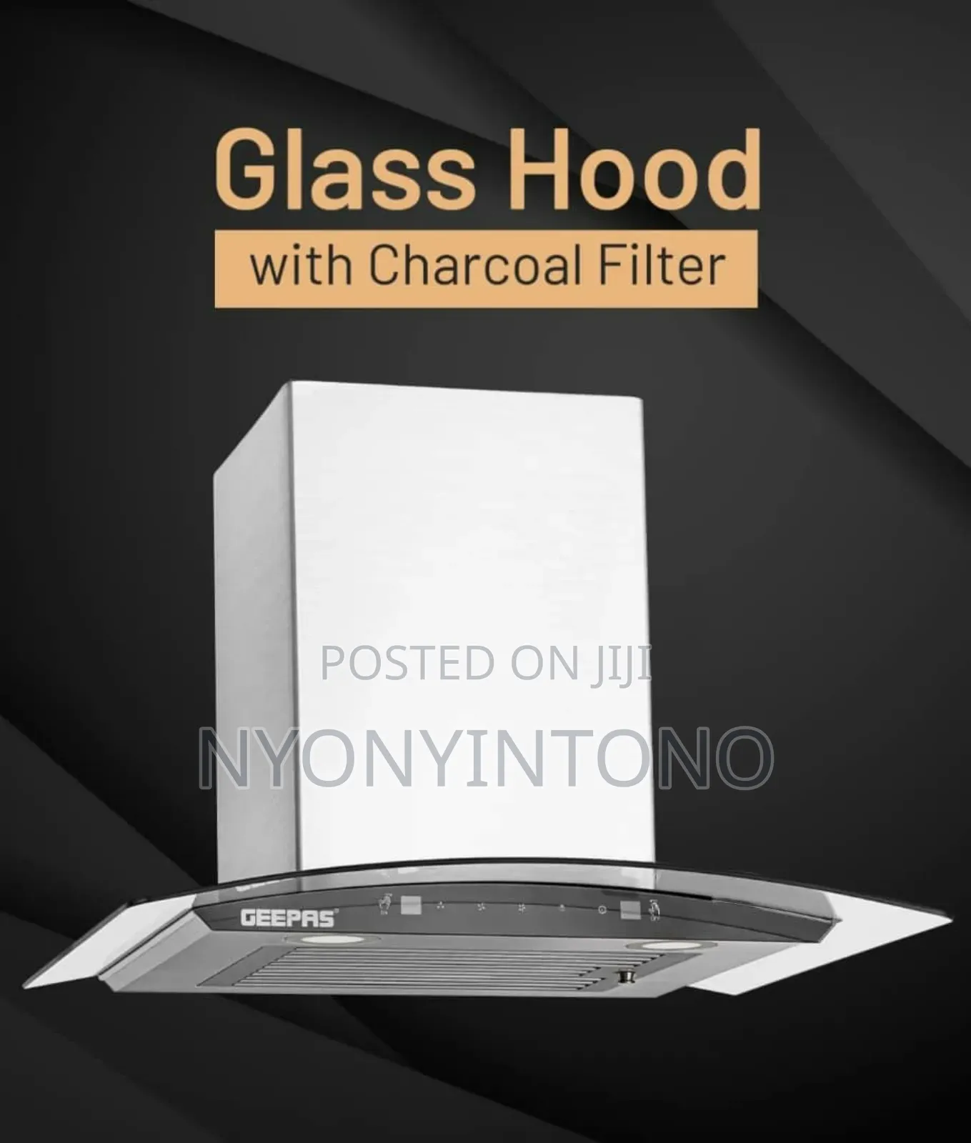 Geepas Wide Curved Glass Hood Chimney GHD-601
