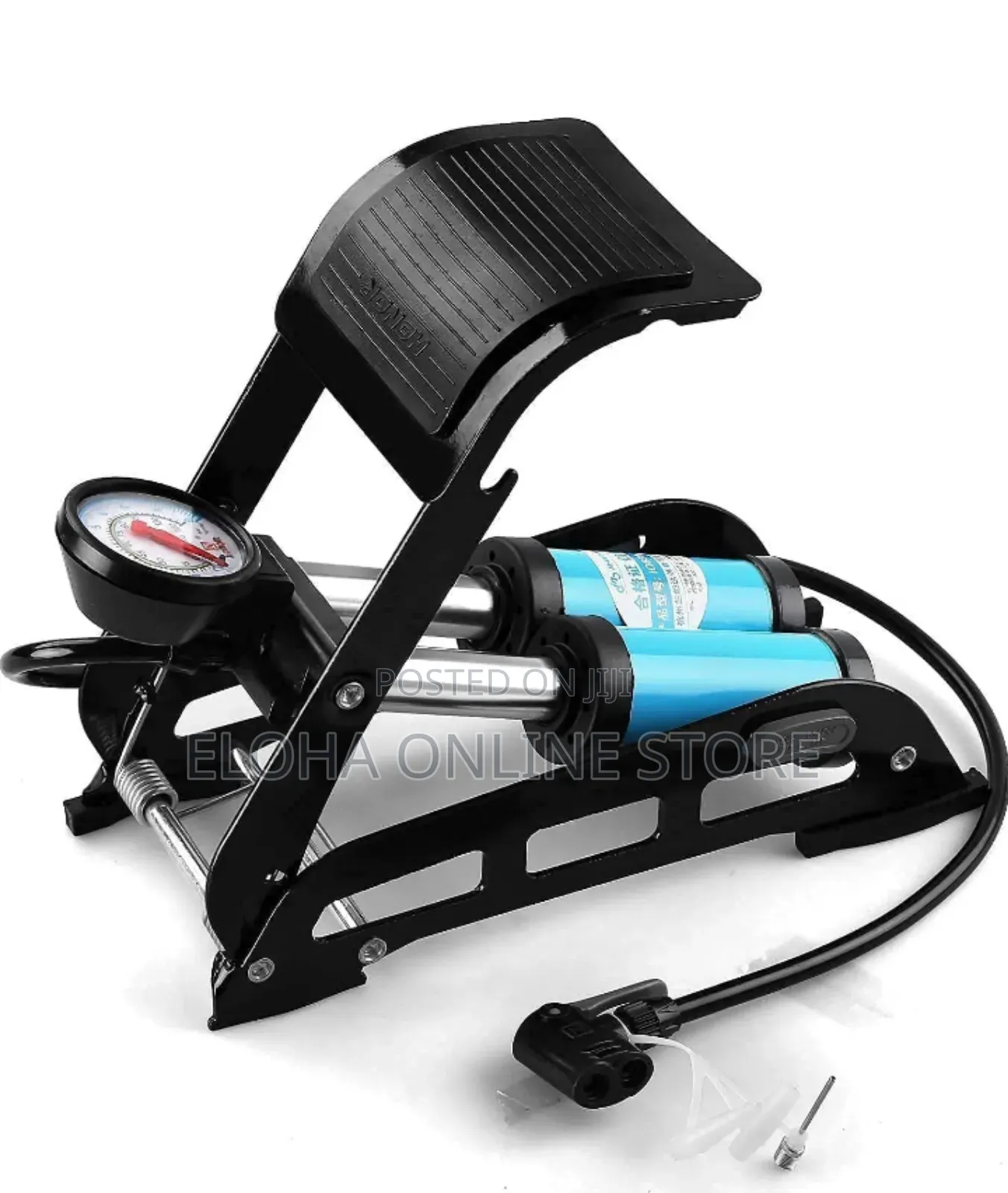 Portable Double-cylinder Foot Bicycle Pump