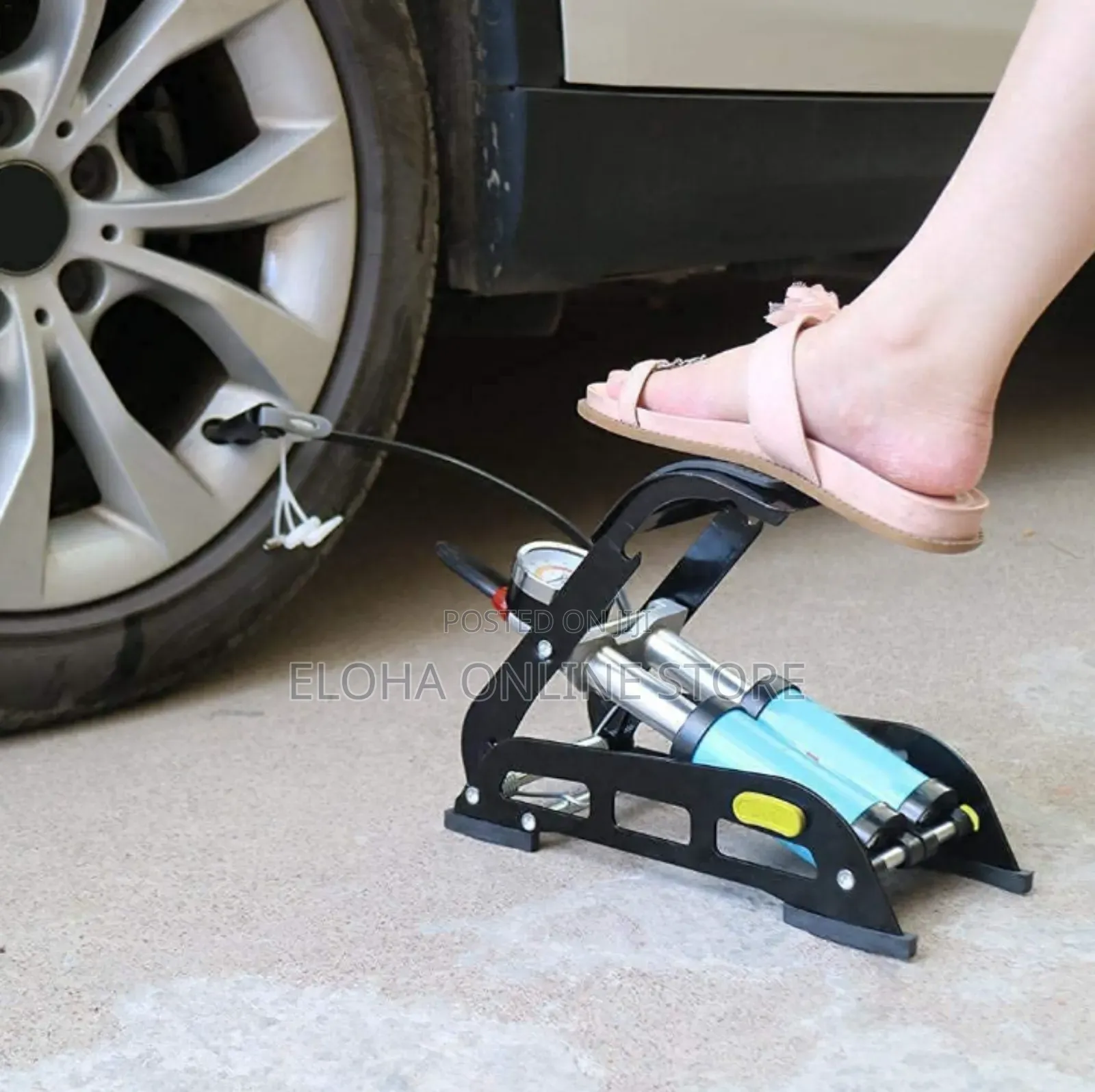 Portable Double-cylinder Foot Bicycle Pump