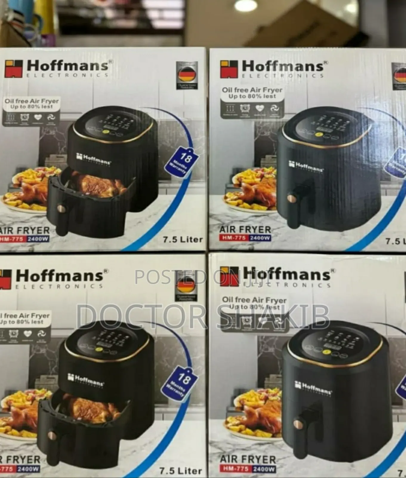 New Hoffmans Electronics Hm-775 Air Fryers 2400w