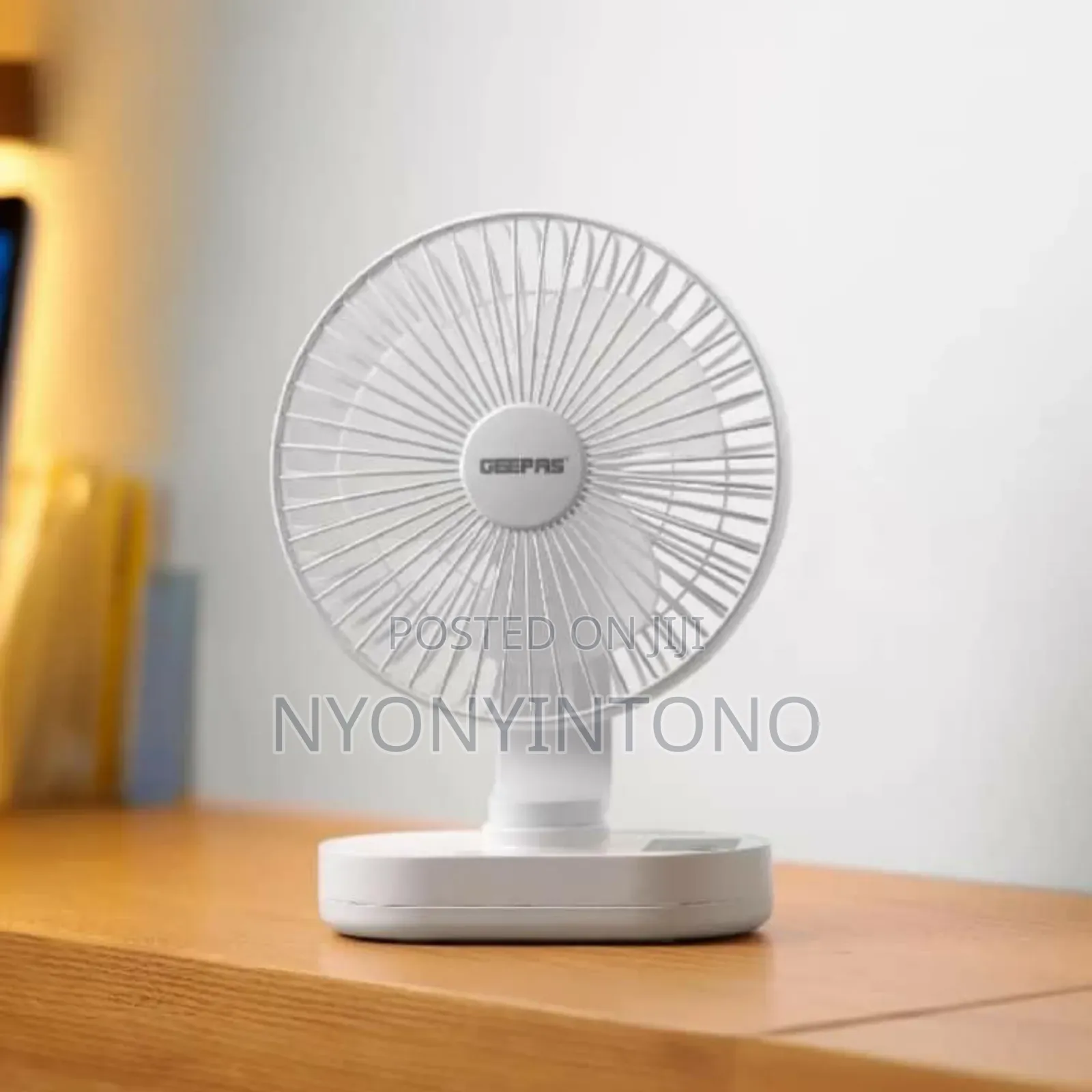 Geepas 8" Rechargeable Fans and Light