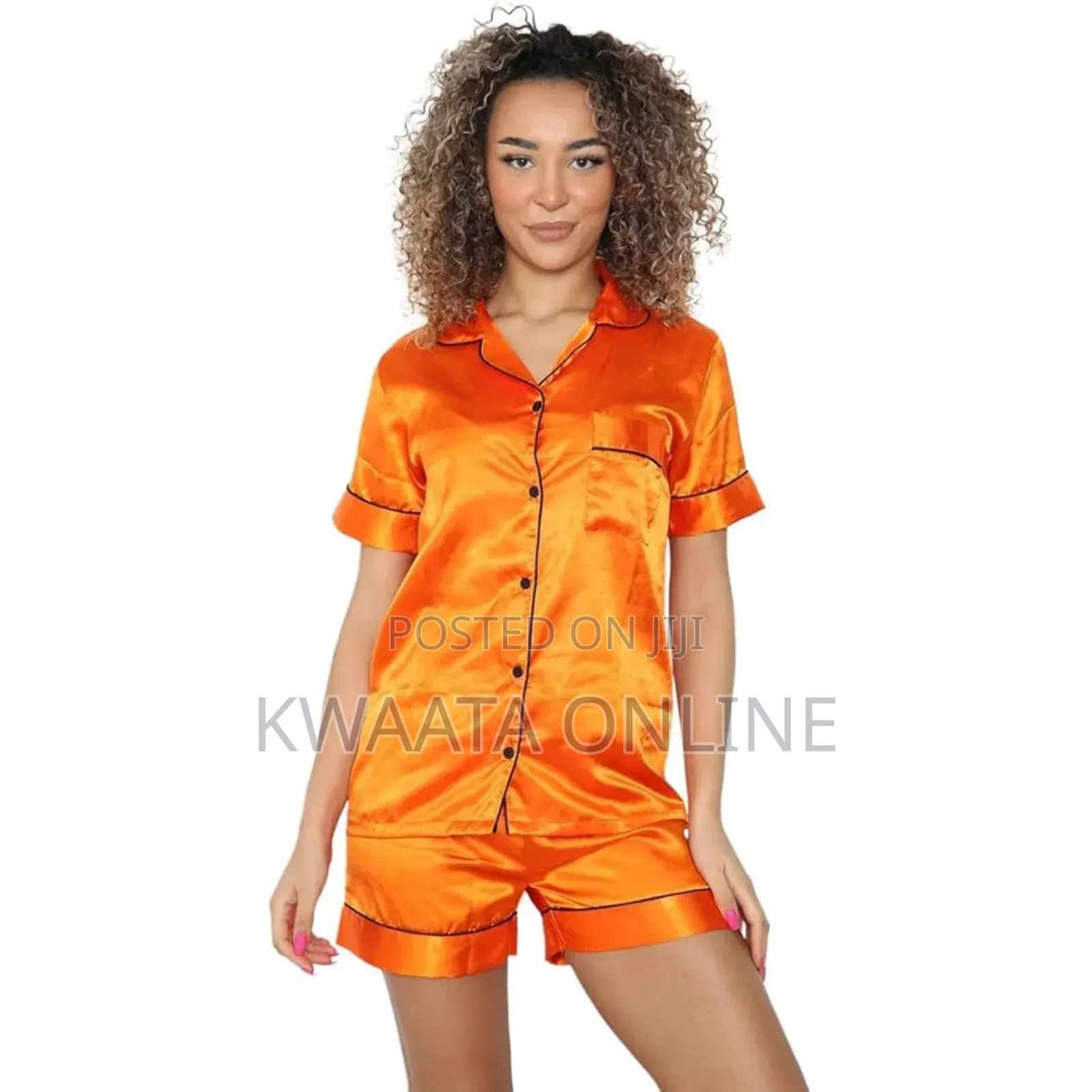 Satin Pajama Sets For Women, Silk Short Sleeves