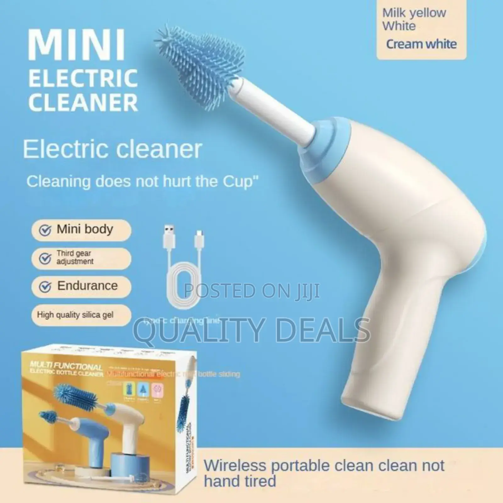 Multifunctional Rechargeable Bottle Cleaner