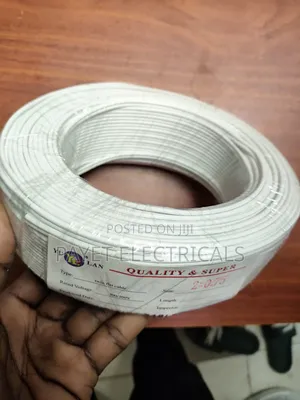 Flat White Electrical Cable