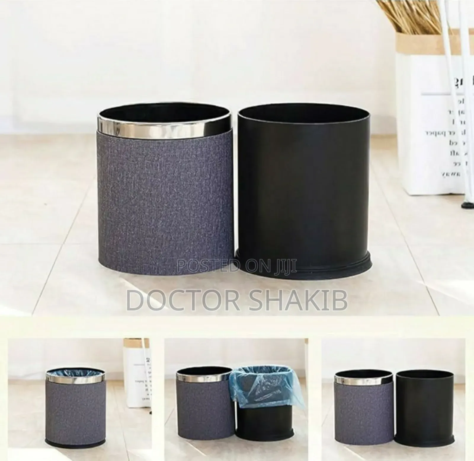 Unique Cylindrical Trash Bin