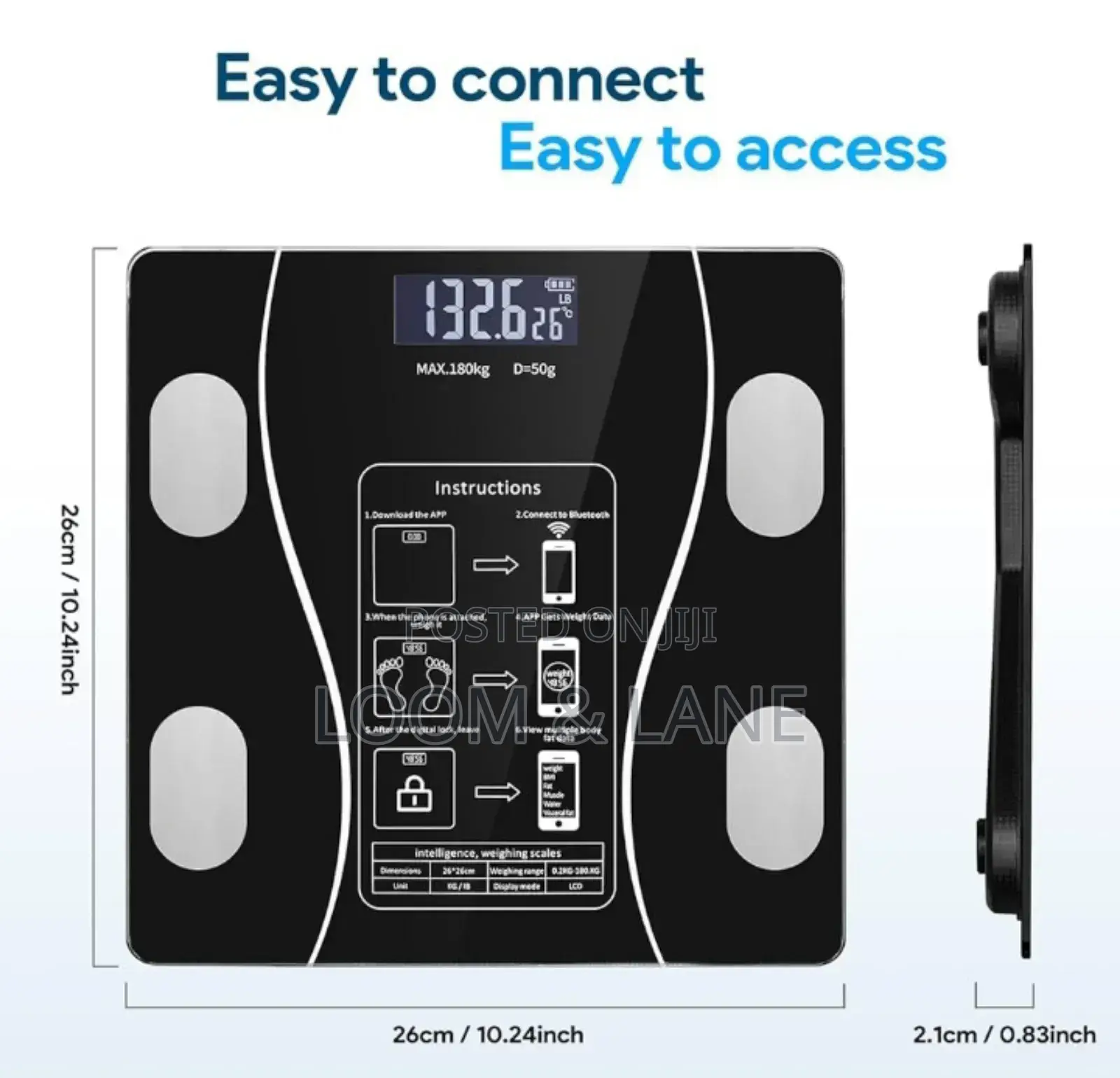 Body Weight and Fat, Digital Bathroom Body Weighing Scale