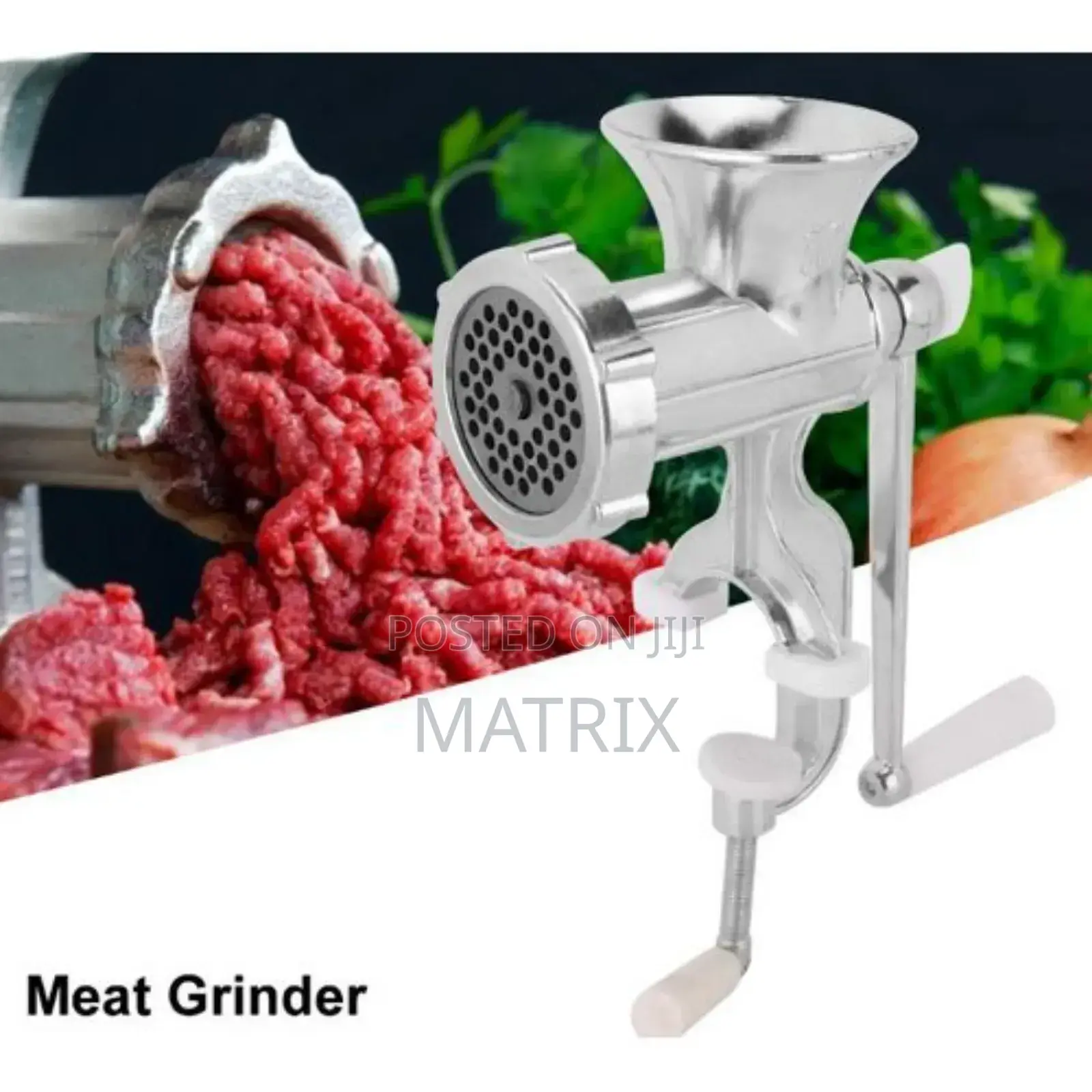 Stainless Steel Manual Meat Mincer And Sausage Maker.