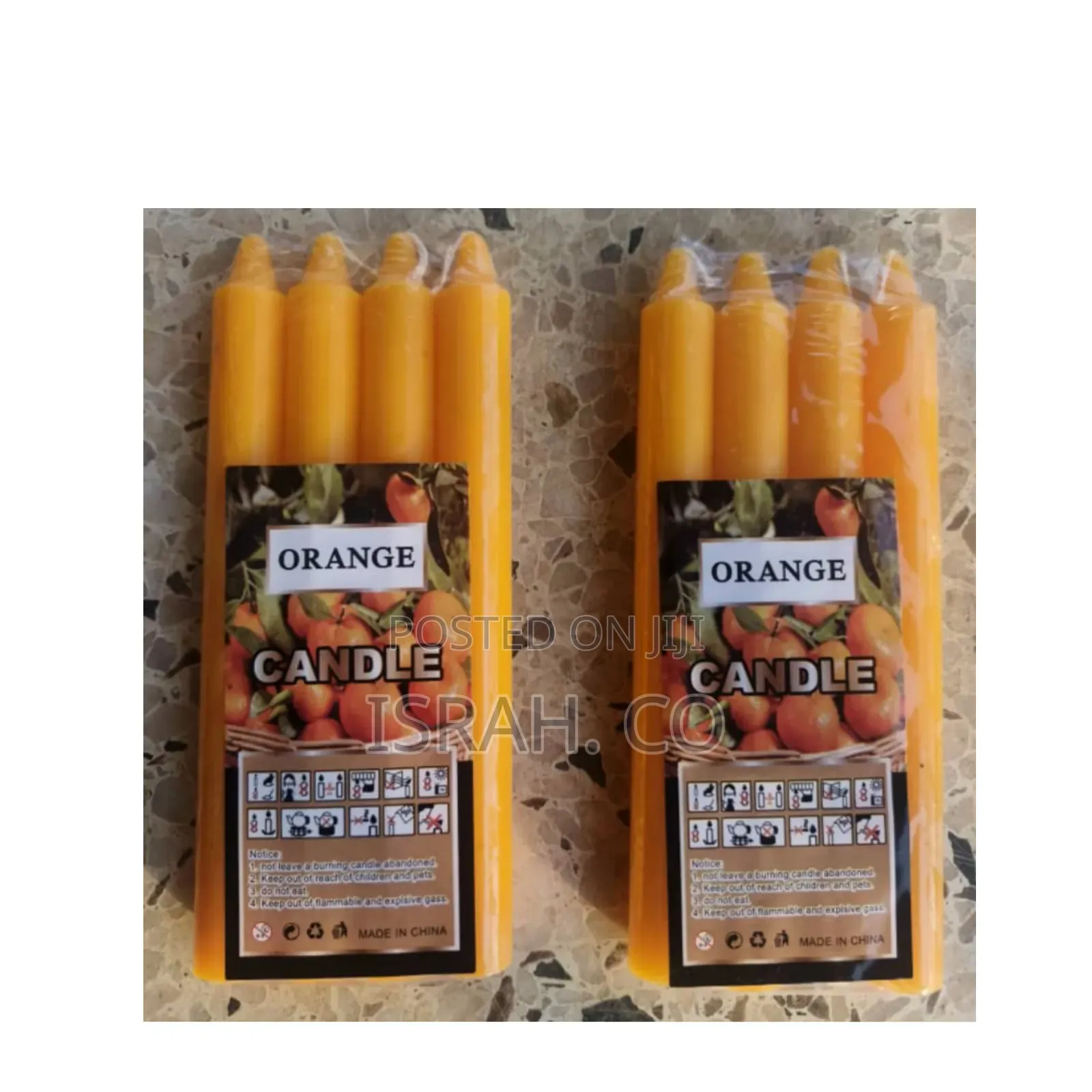 Orange Scented Candles.