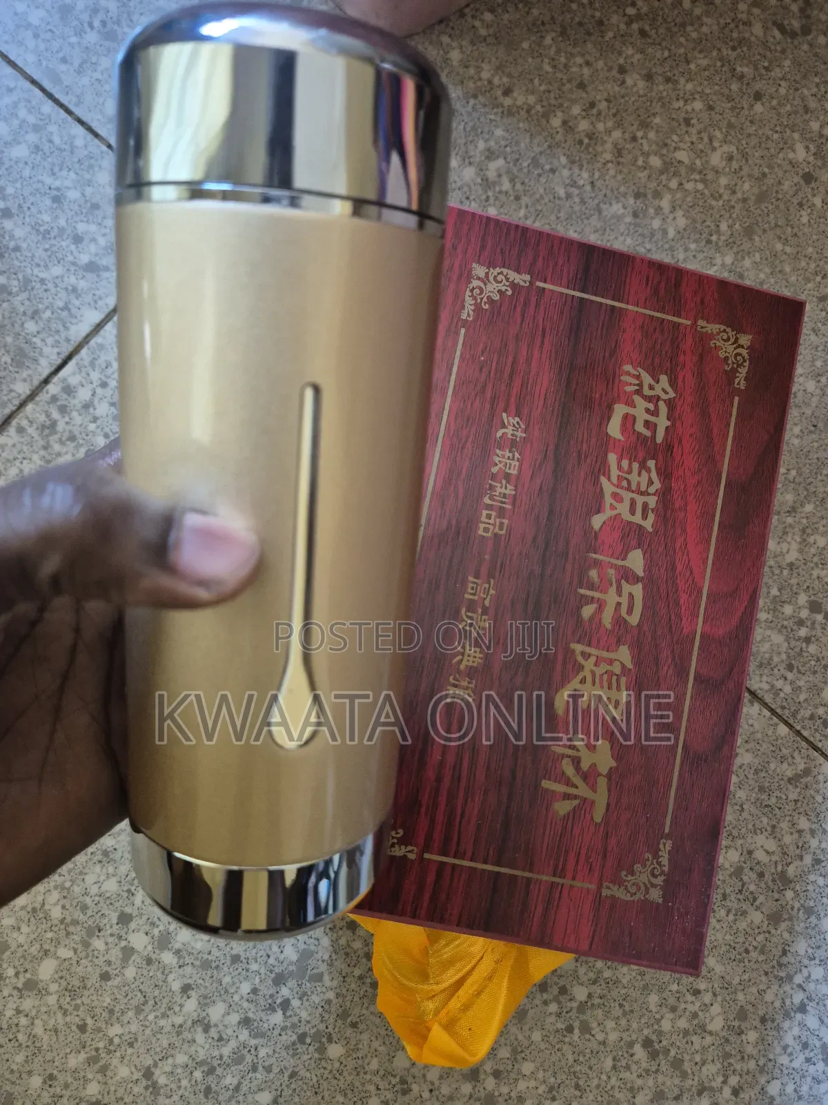 999 Pure Silver Liner Thermos Sterling Water Bottle