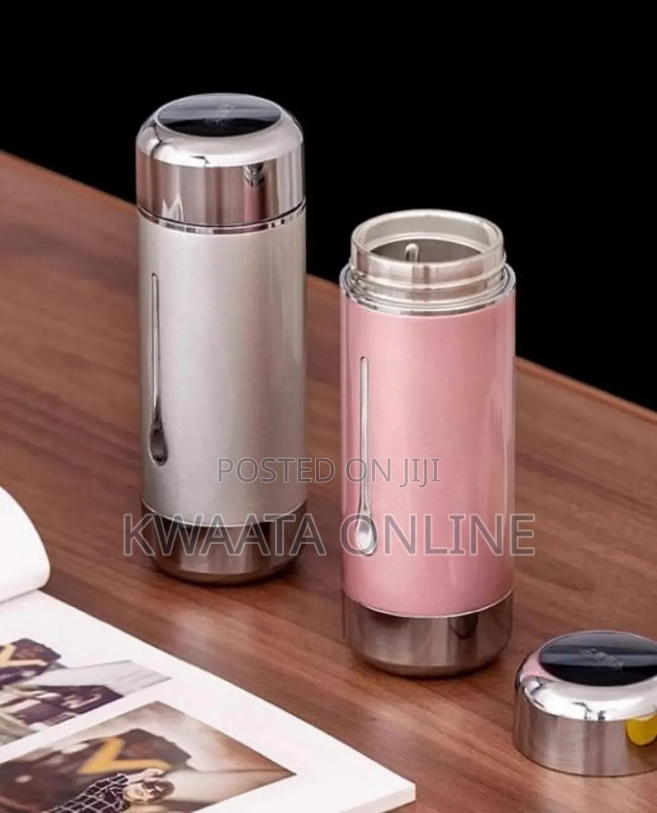 999 Pure Silver Liner Thermos Sterling Water Bottle