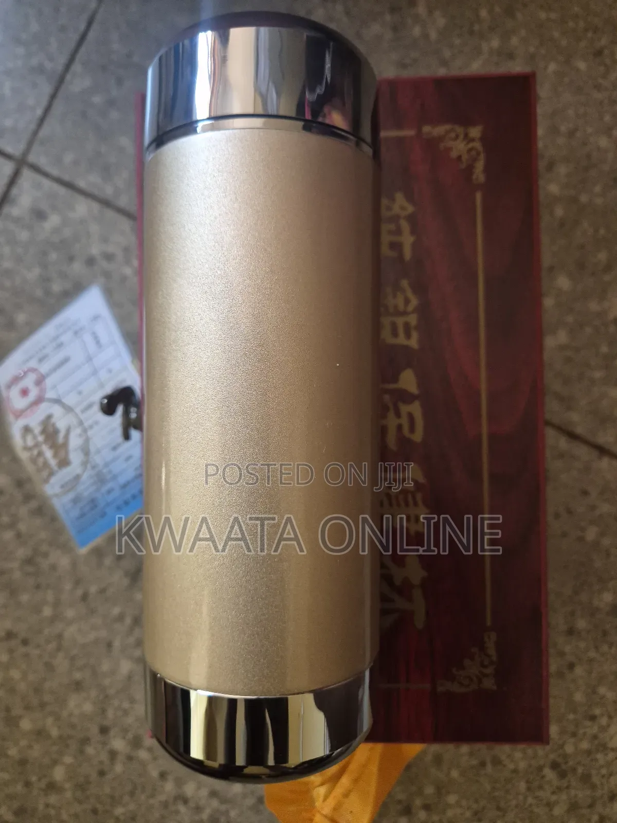 999 Pure Silver Liner Thermos Sterling Water Bottle