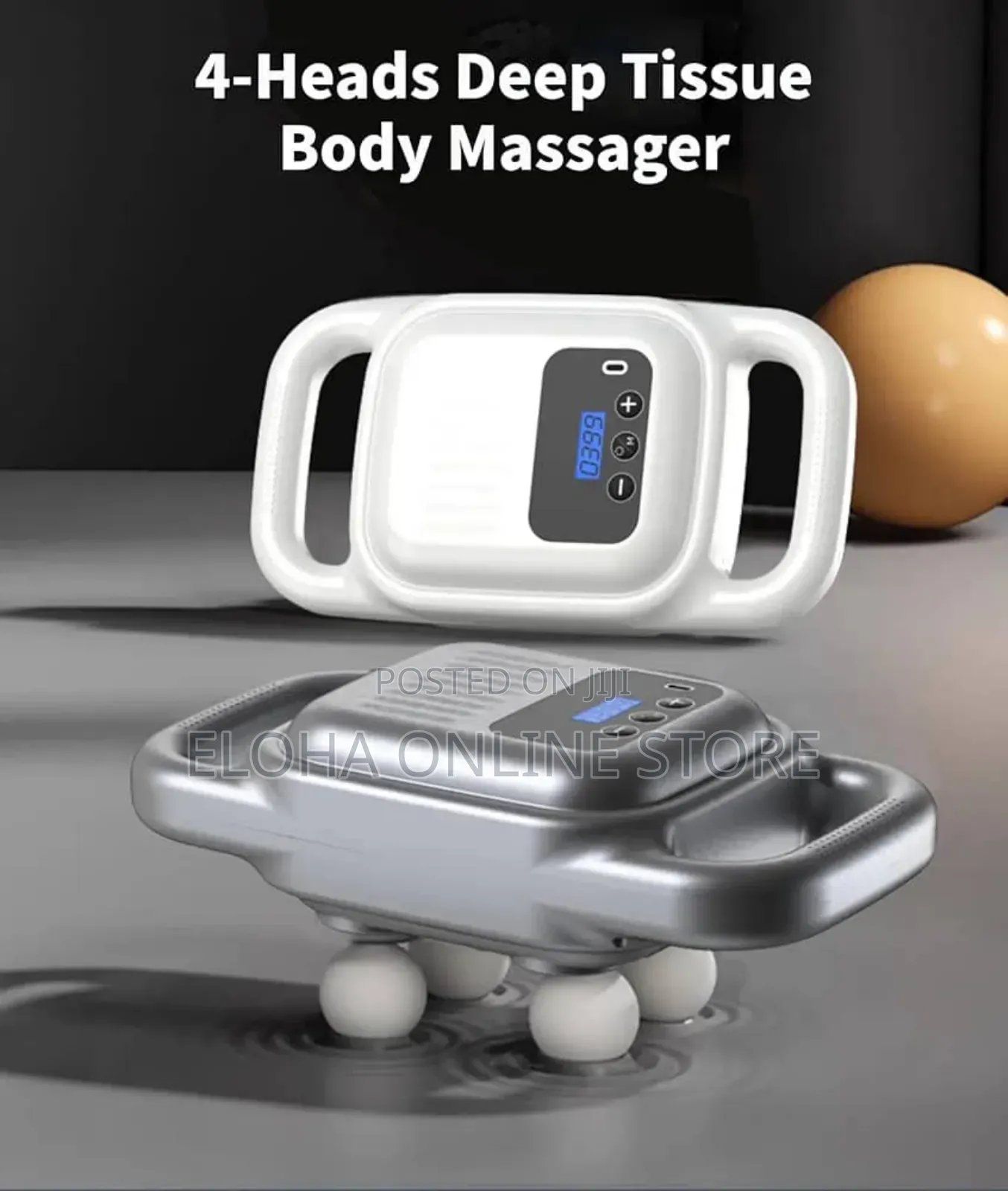 4 Head Massager, Deep Tissue Massage Gun
