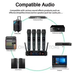 4 Piece Wireless Vocal Microphone Set