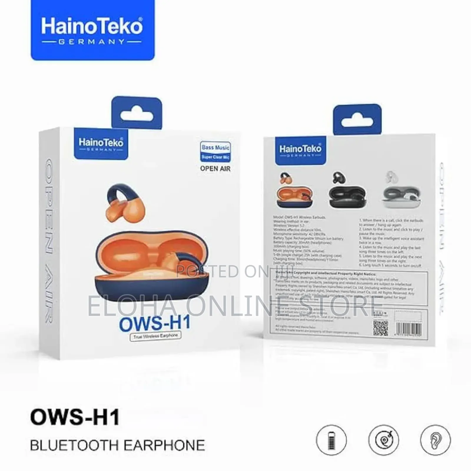 Haino Teko Germany Ows H1 Bluetooth Wireless Earphone