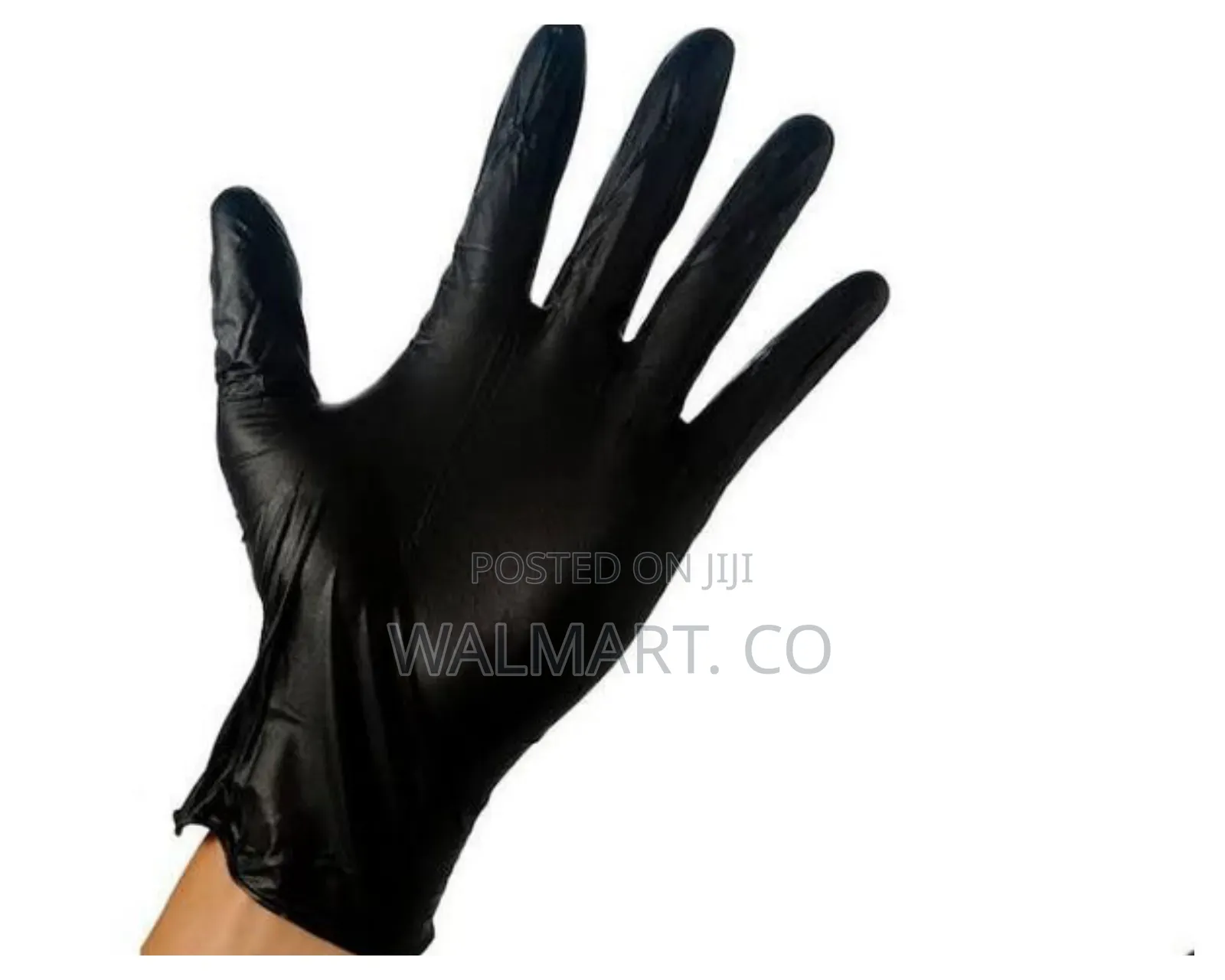 A Box Of 100pcs Black Nitrile Gloves-black
