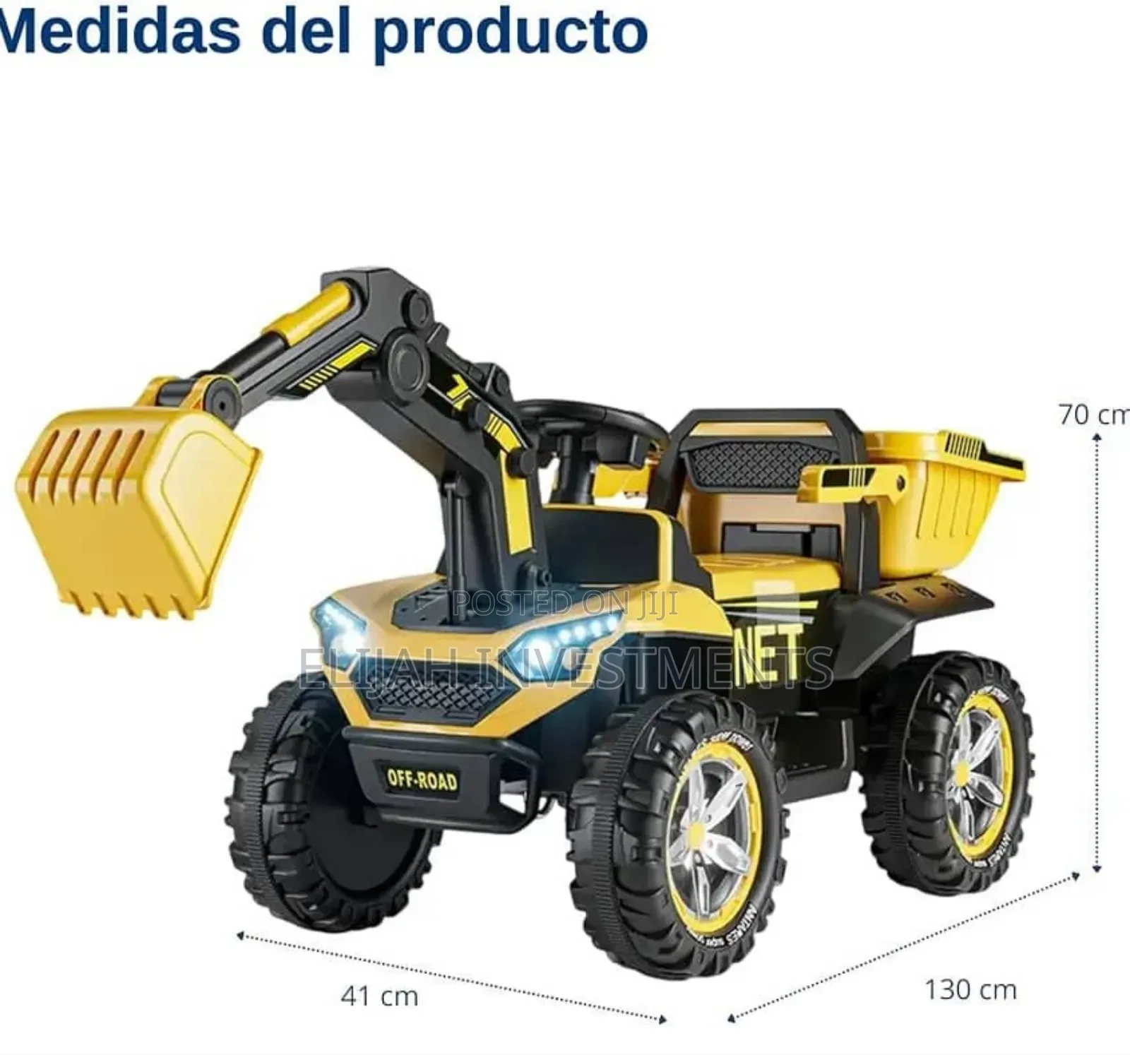Kids' Electric Ride-on Excavator or Construction Vehicle