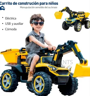 Kids' Electric Ride-on Excavator or Construction Vehicle