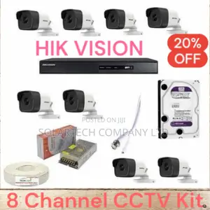 8 Cameras Hik Vision CCTV Kit/ Full Color Night Vision Rumk