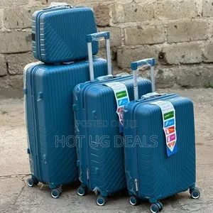4 Pieces Set Of Waterproof Rubber Travel Suitcases- Vary