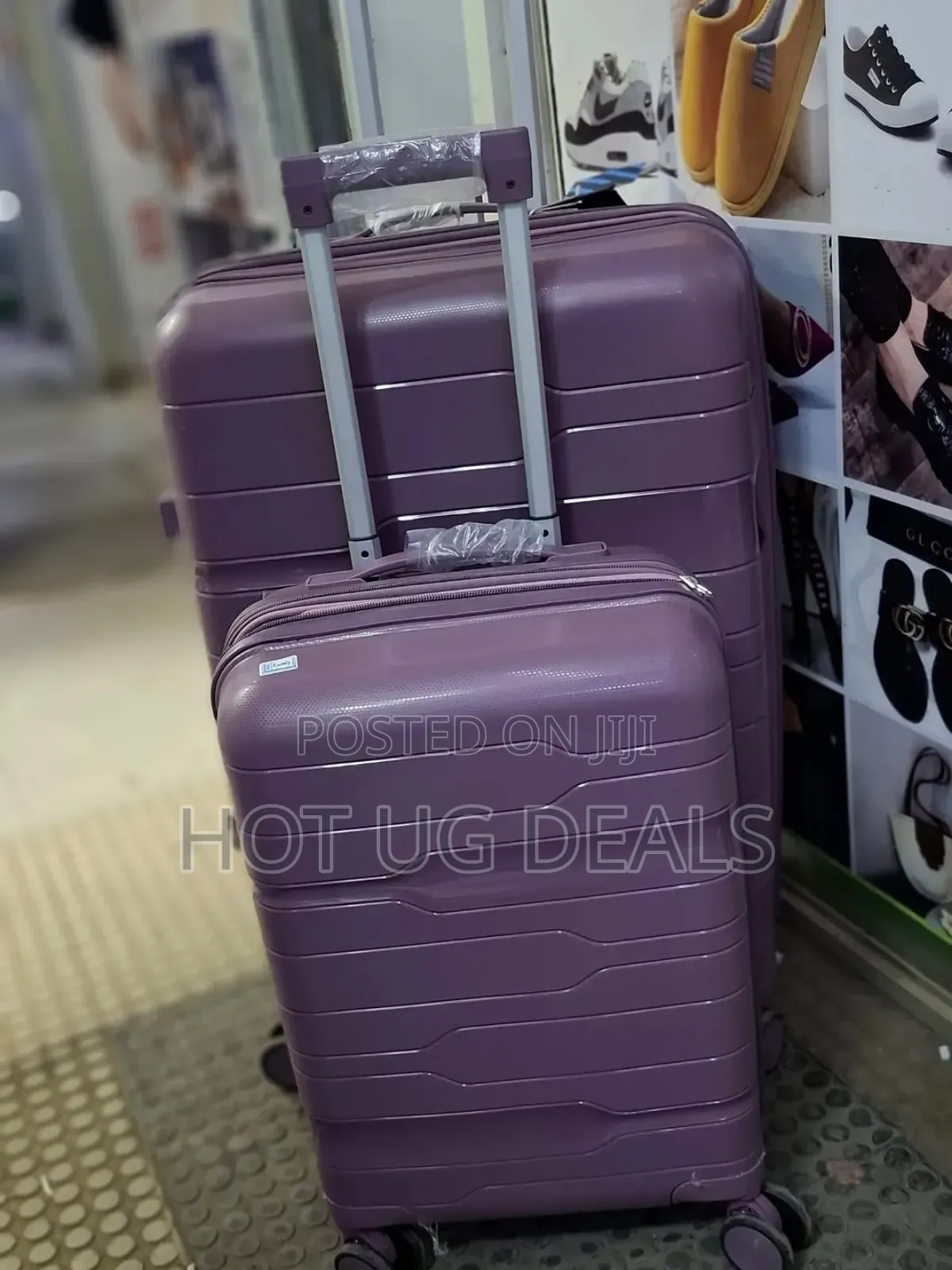 3 Pieces Set Of Waterproof Rubber Travel Suitcases- Vary