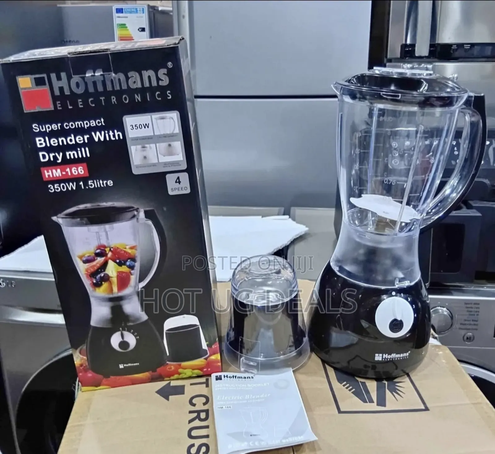 Hoffmans "1.5l 2 In 1 Super Ice Crusher And Juice Blender"