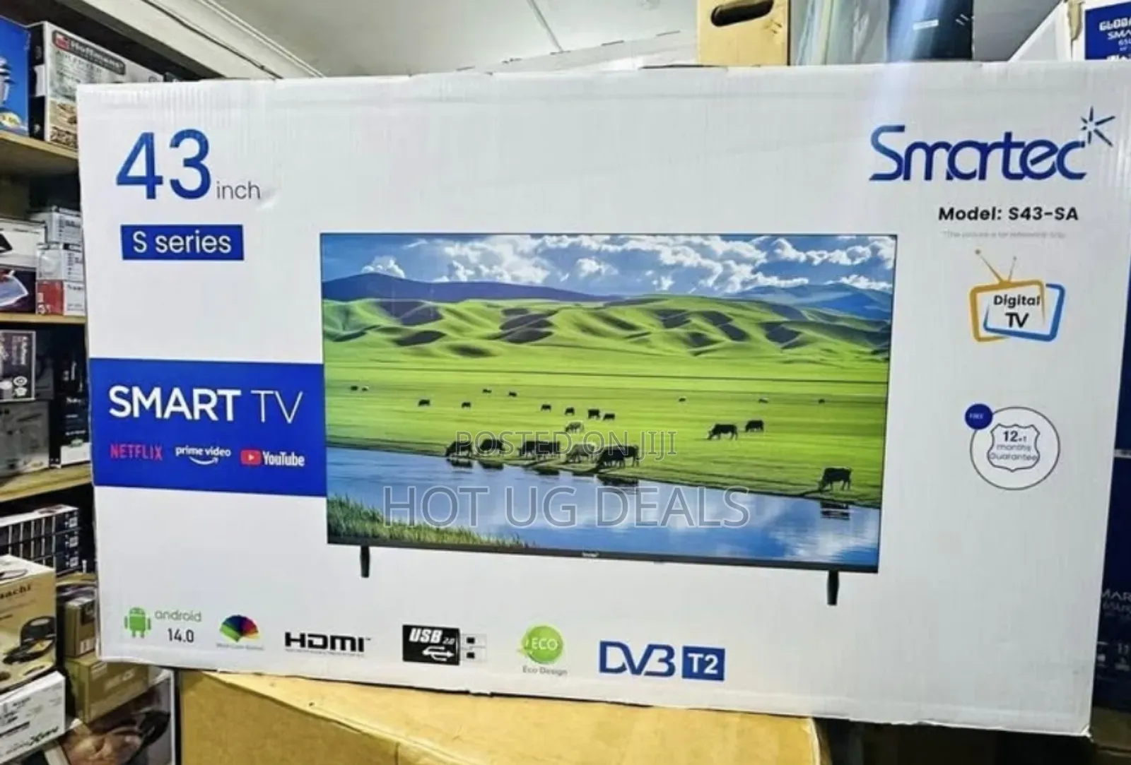 Smartec 43 Inch Vidaa Smart Framless Tv - 1 Yr Warranty