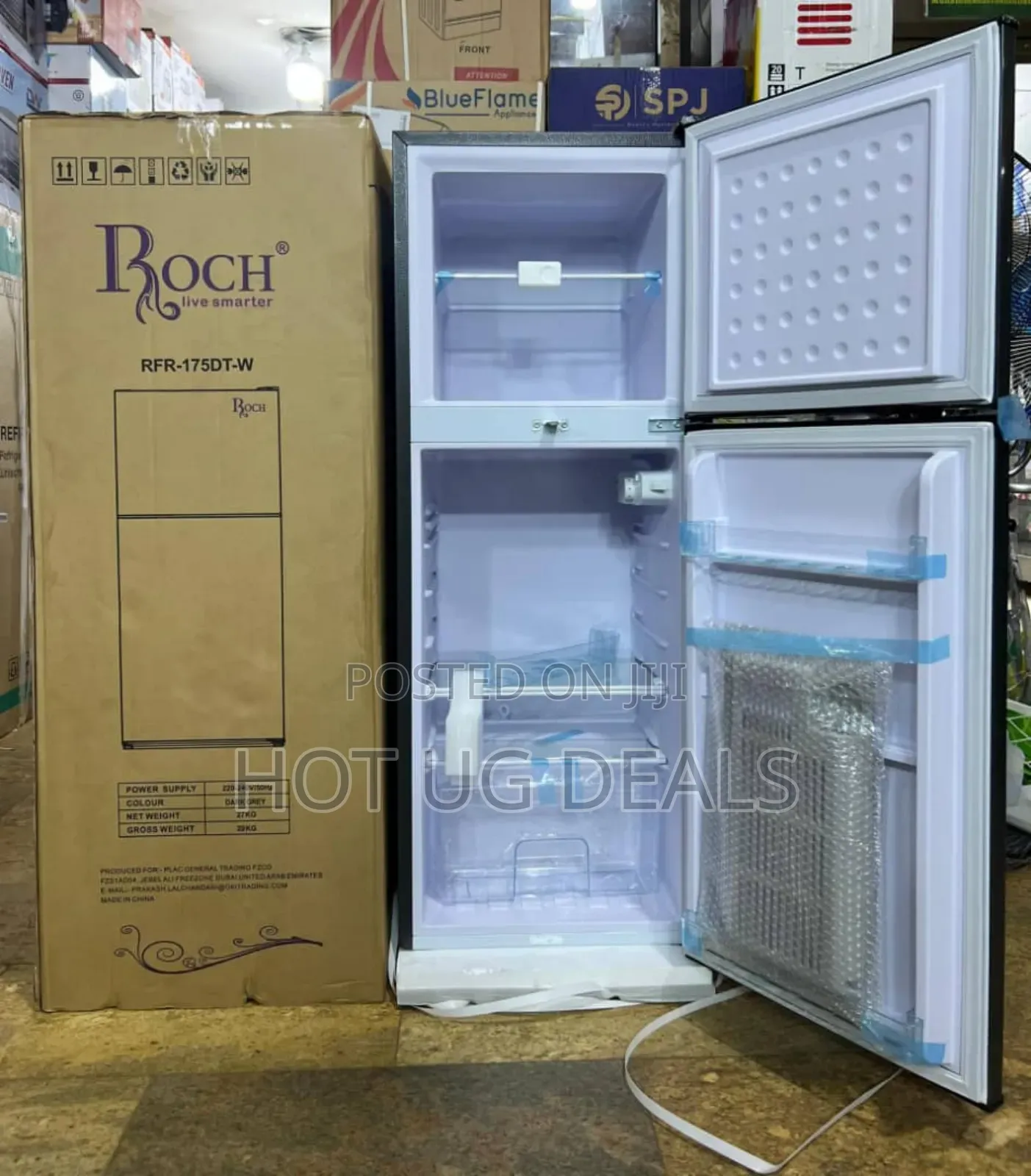 Roch 175 Liters Double Door Top Freezer Defrost Fridge