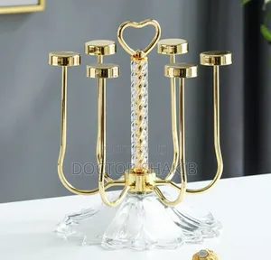 Luxurious Gold/Silver Upside-Down Glass Holder