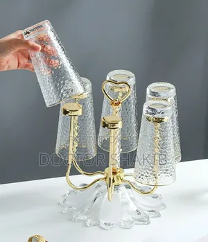 Luxurious Gold/Silver Upside-Down Glass Holder