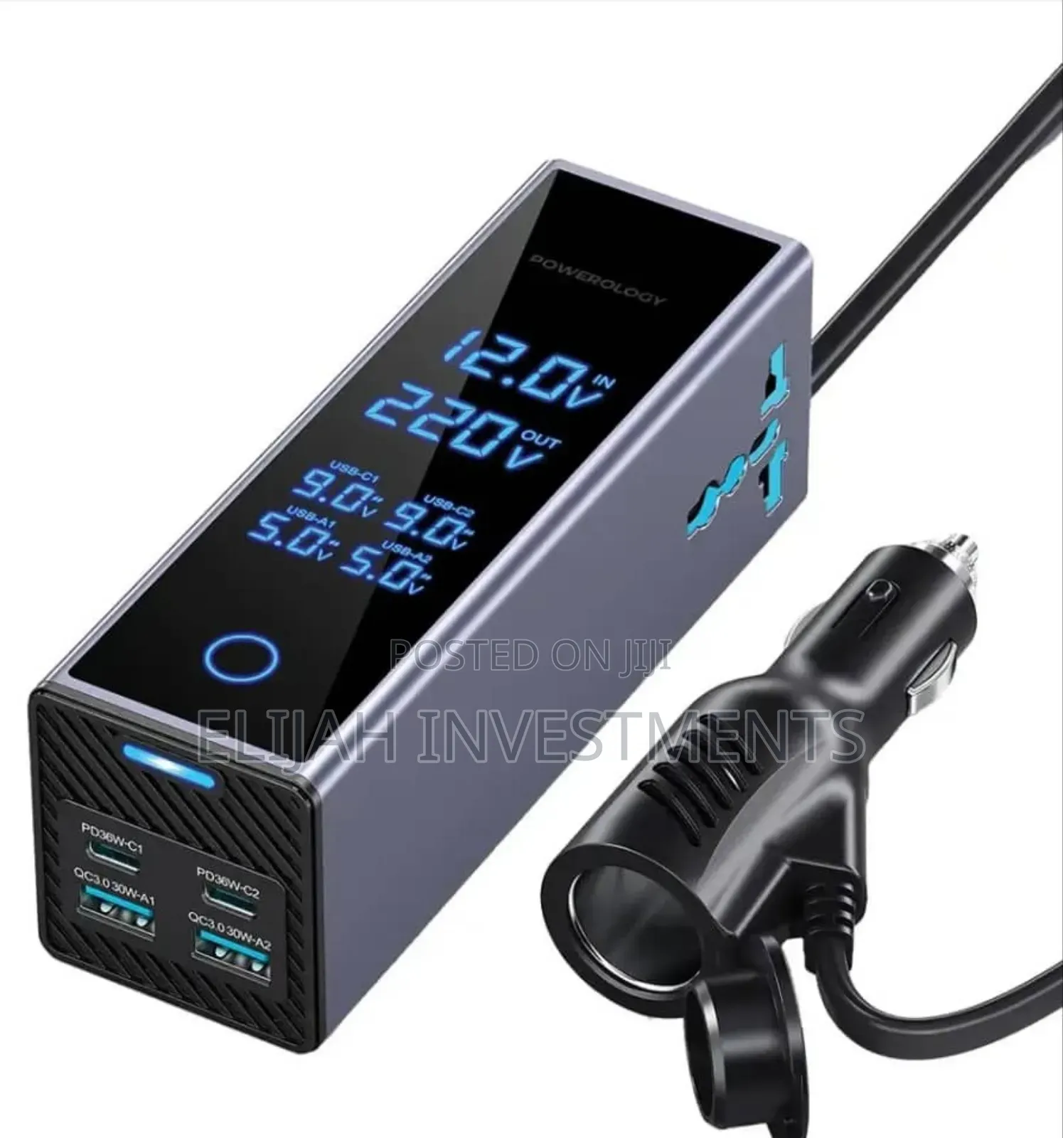 Powerology 2ac Socket Car Power Inverter