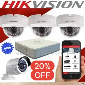 4 Channel Hik Vision CCTV Camera Kit Full Color Survk