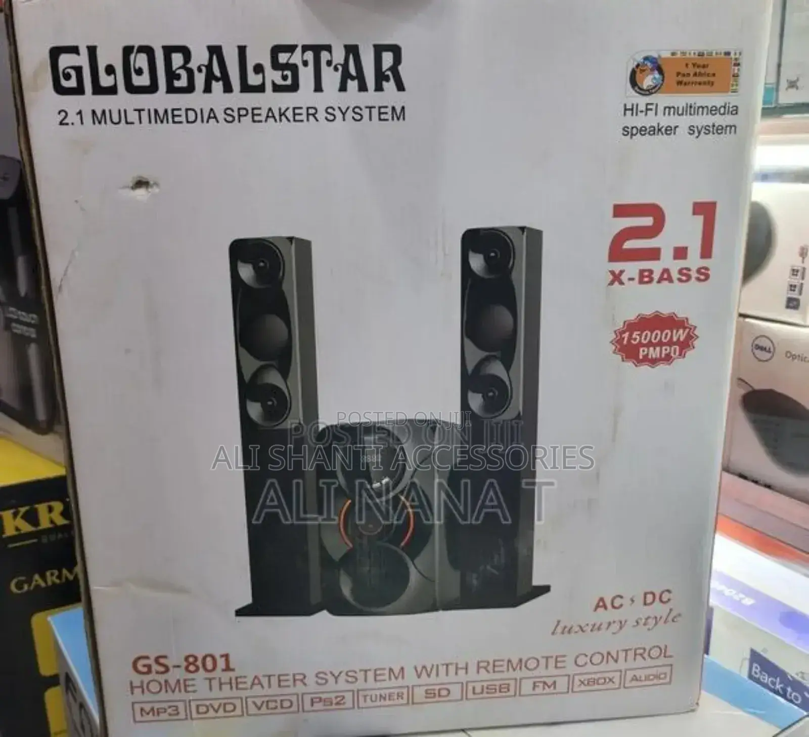 Super Bass Globalstar 2.1 Multimedia Speaker System