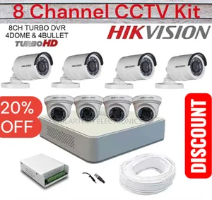 8 Channel Hik Vision CCTV Camera Full System/ Visionline Kit