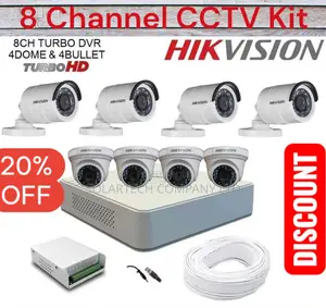 8 Channel Hik Vision CCTV Camera Full System/ Visionline Kit