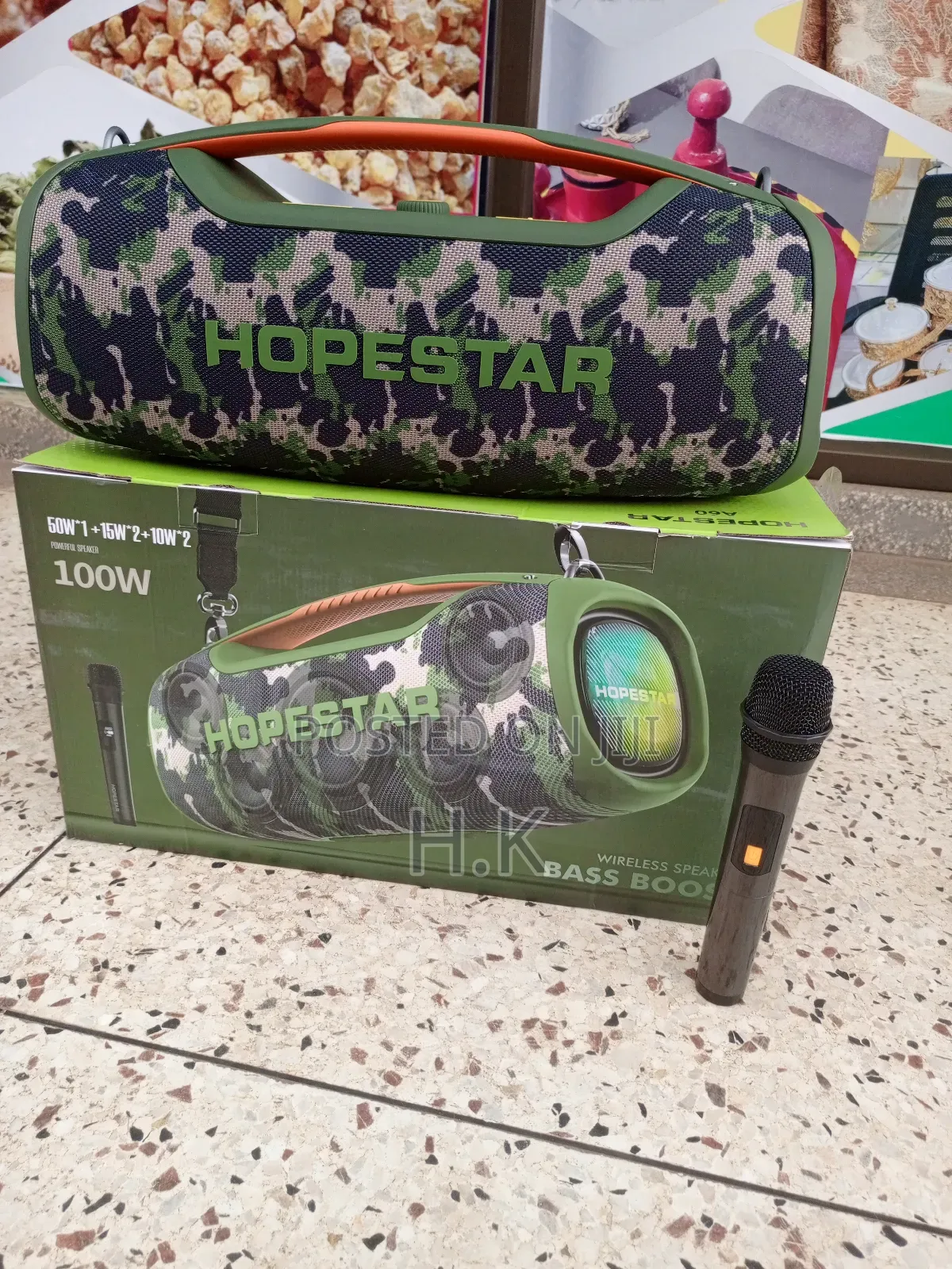Hopestar A60 100w Portable Rechargeable Bluetooth Speaker.