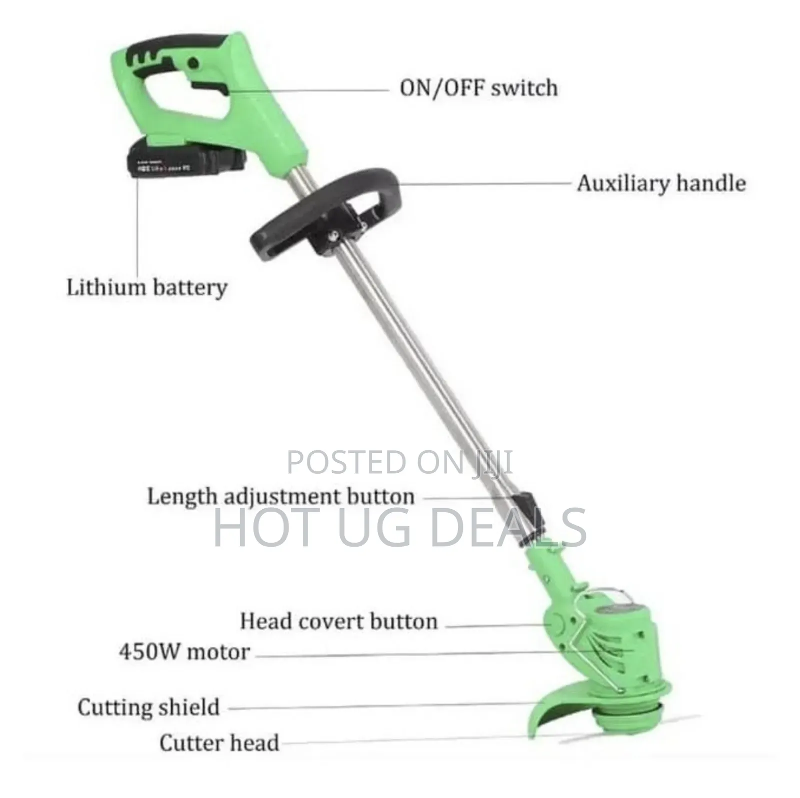 Electric Lawn Mower Grass Cutter Cordless 2  Battery 48v
