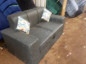 A 2 Seater Sofa Set Black in Colour for Sale