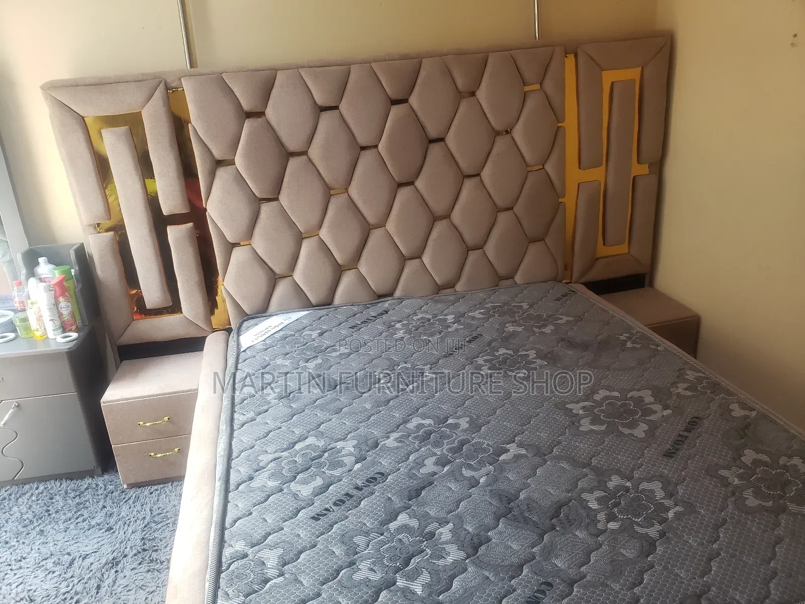 Cream 5x6 Bed Durable for Sale