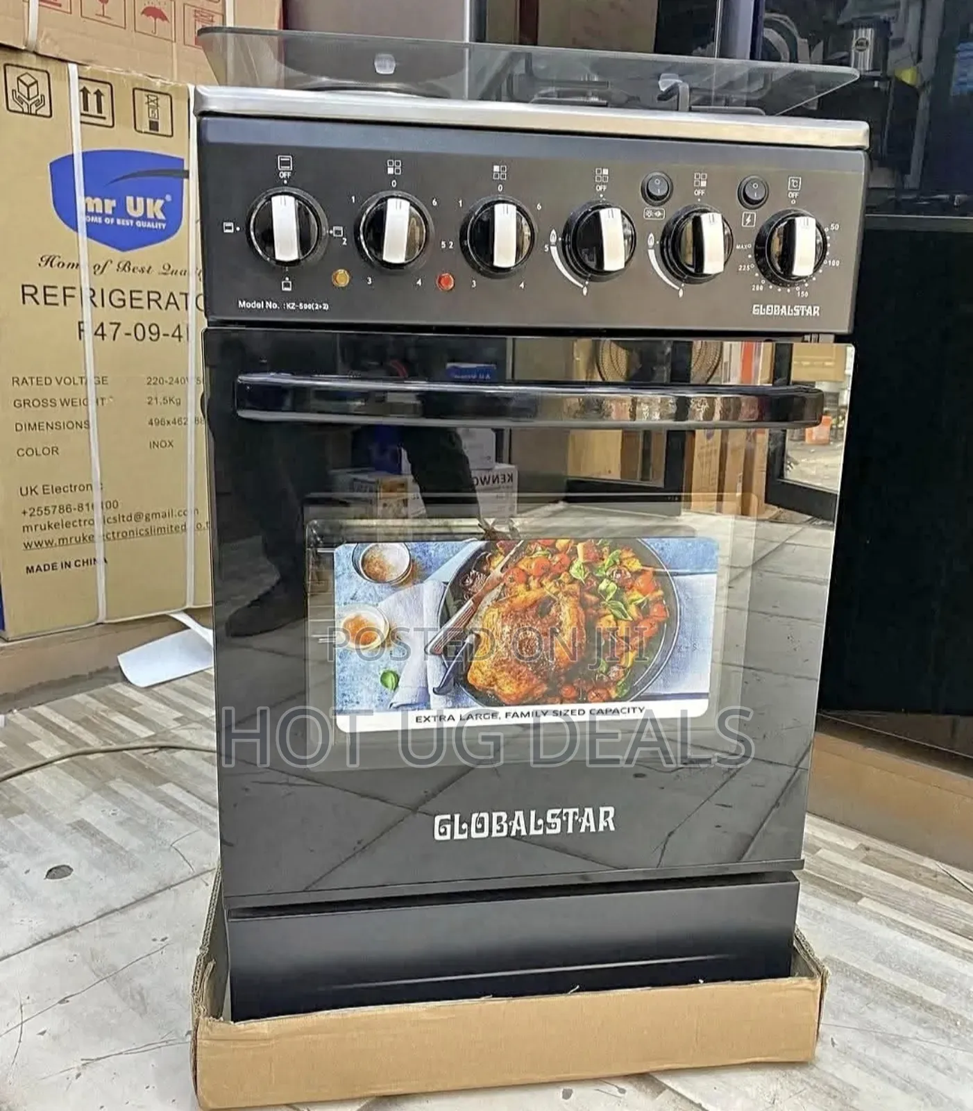 Global Star Cooker 3 Gas + 1 Electric With Electric Oven