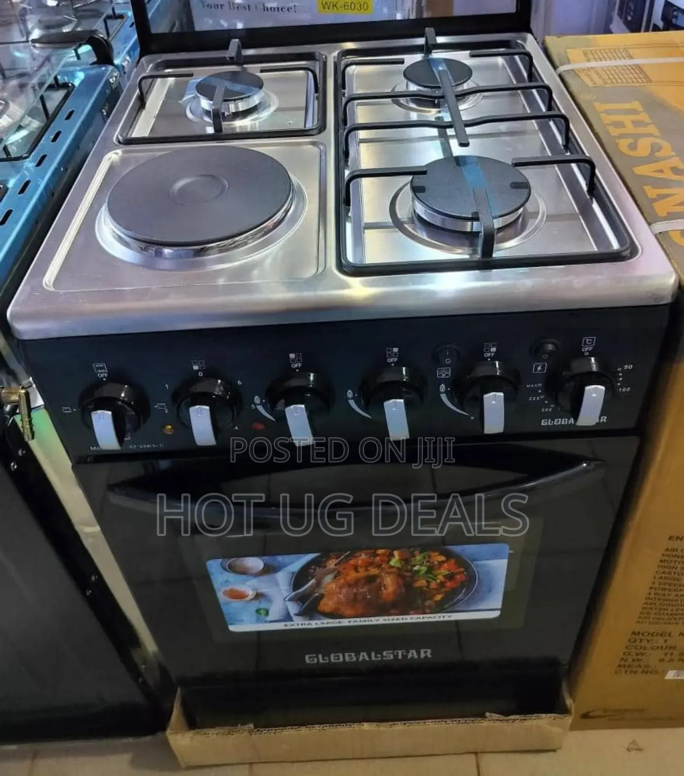 Global Star Cooker 3 Gas + 1 Electric With Electric Oven