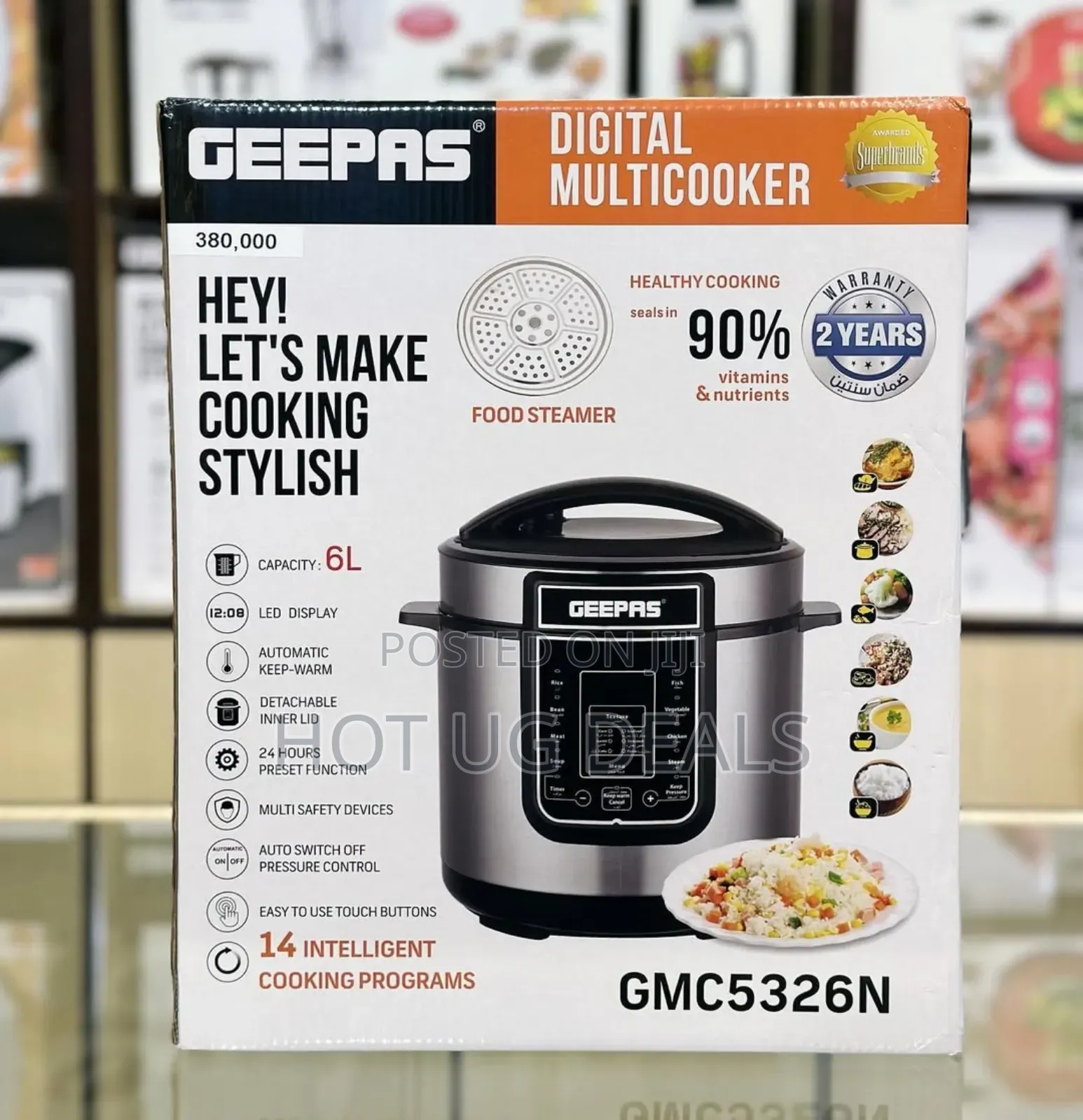 Geepas 6 Liters Electric Pressure Cooker 14-in-1