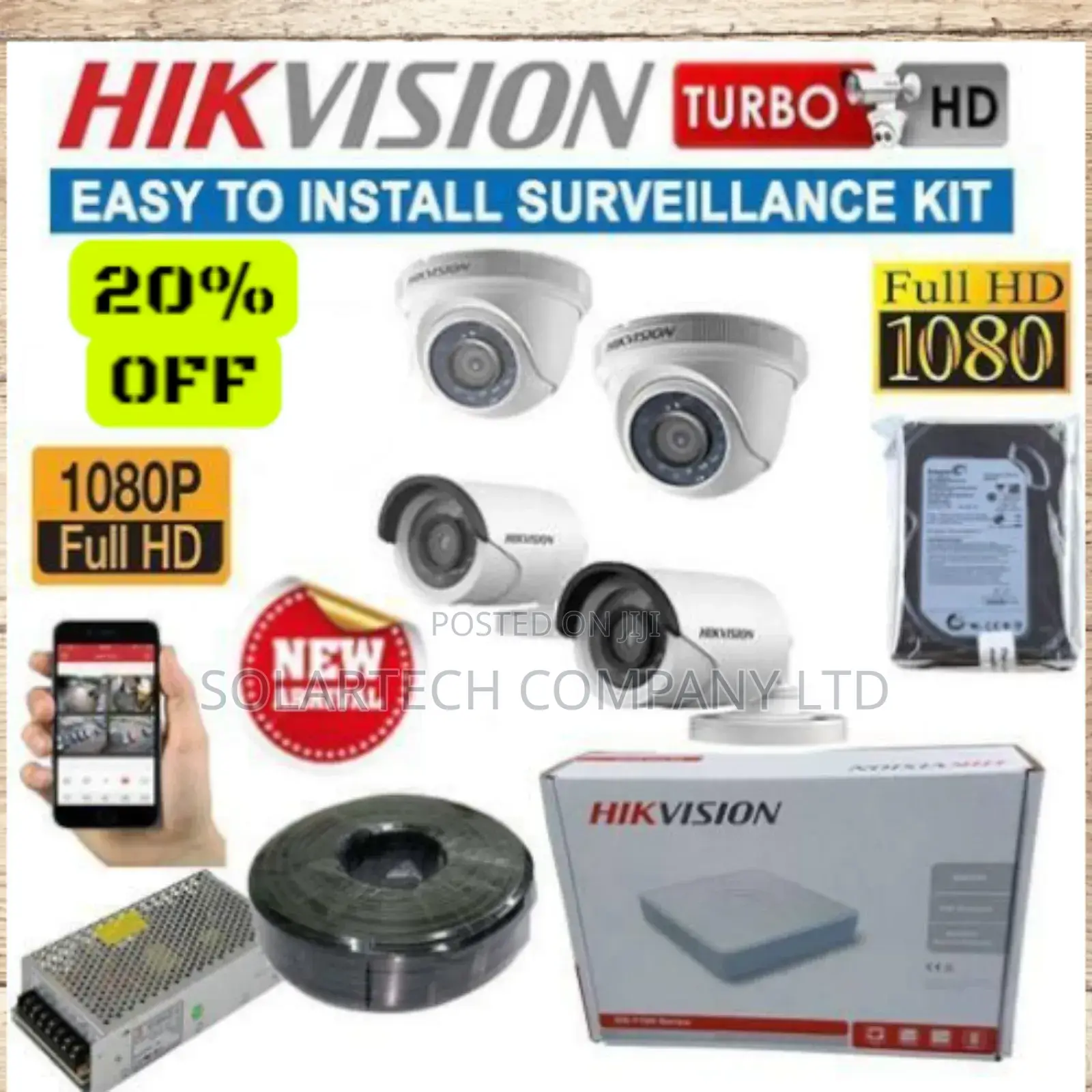4 Channel Hik Vision CCTV Camera System/ Urbaneye Kit