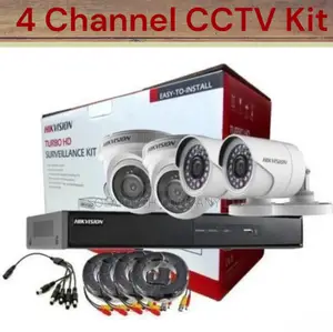 4 Channel Hik Vision CCTV Camera System Full Color Xkob