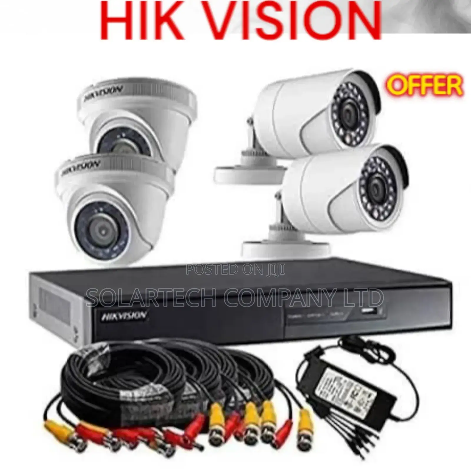 4 Channel Hik Vision CCTV Camera Kit Lock View Humk