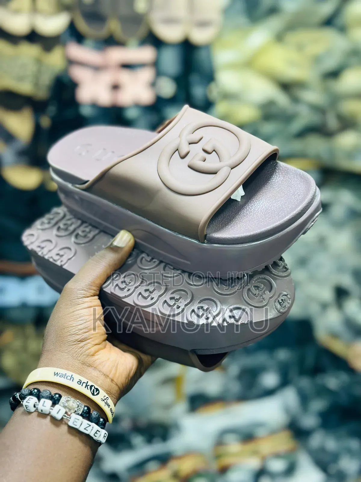 Gucci Miami Rubber Platform Slide Sandals