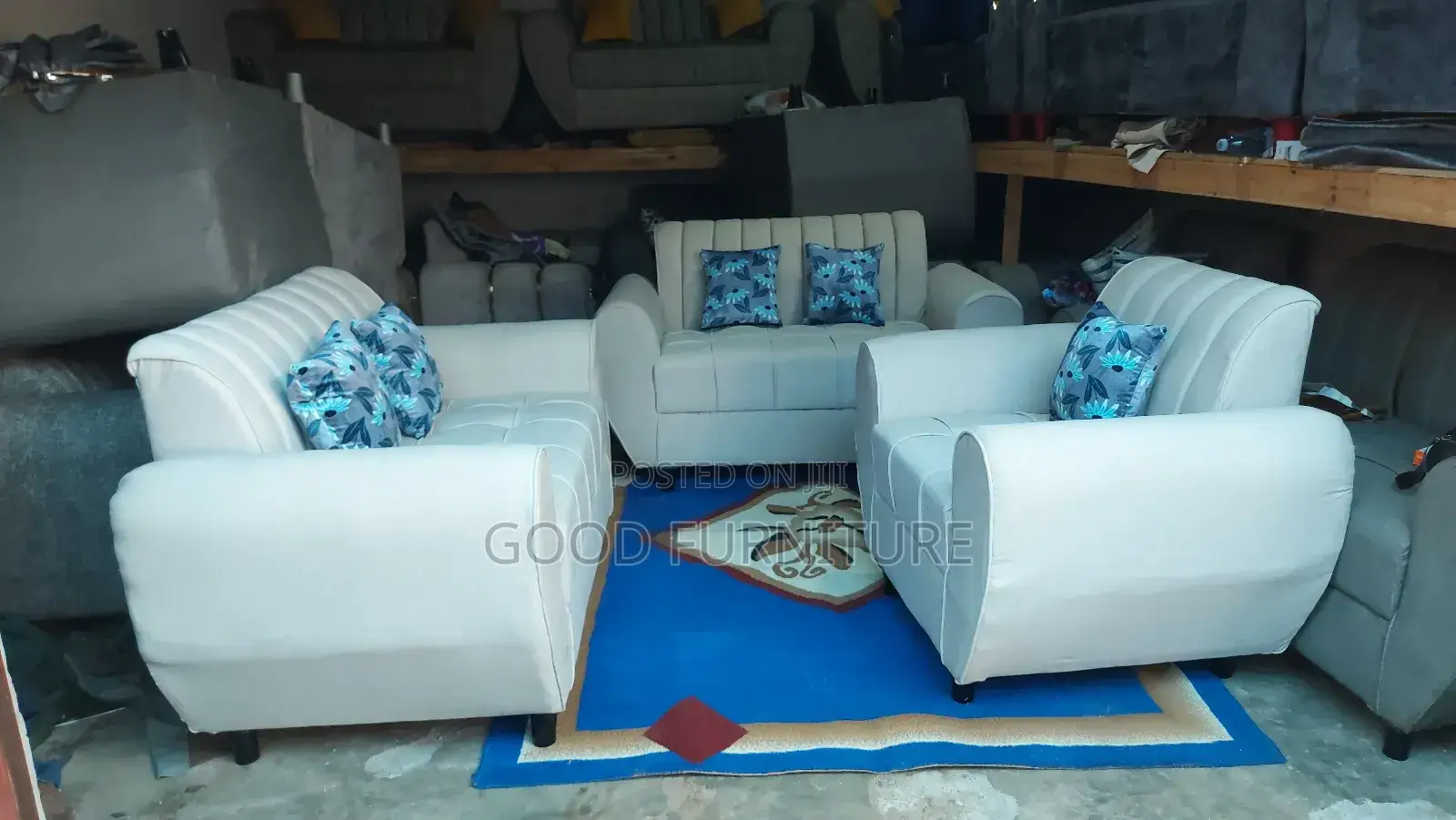 Elegant Comfortable Five Seaters Sofas Set