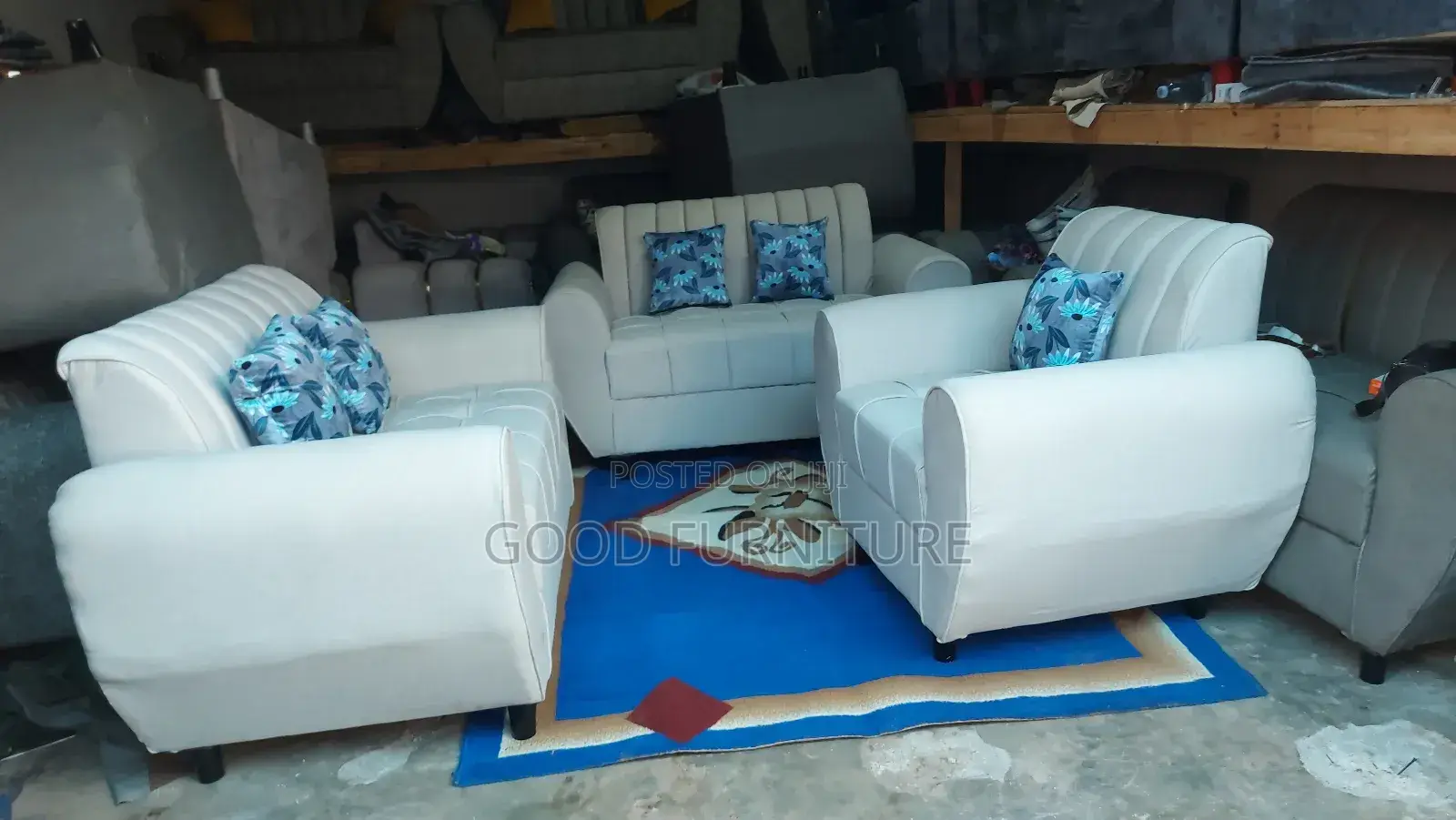 Elegant Comfortable Five Seaters Sofas Set